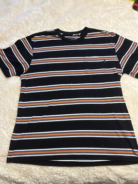 Dark Seas Men's Black Striped Pocket Tee
